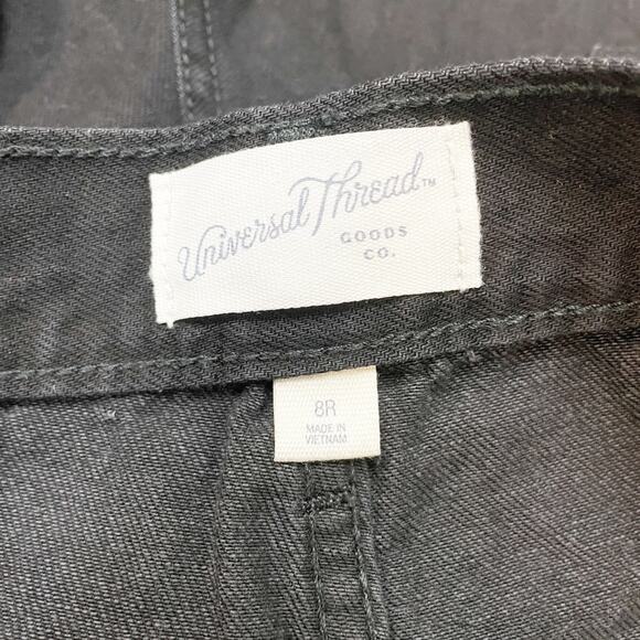 Universal Thread Women's Mid Rise Super Wide Leg Jeans Black Size 8 Reg - Picture 6 of 7